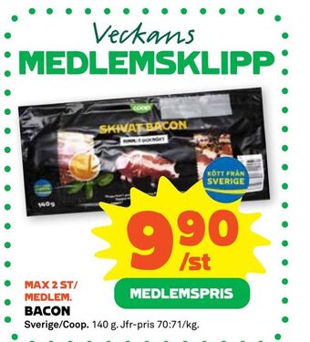 Stora Coop Bacon erbjuda