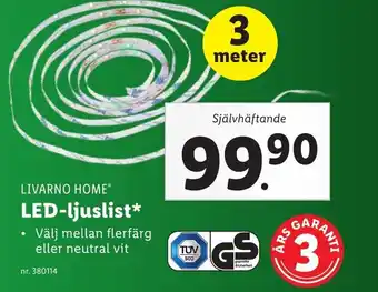 Lidl Livarmo Home LED- ljuslist erbjuda