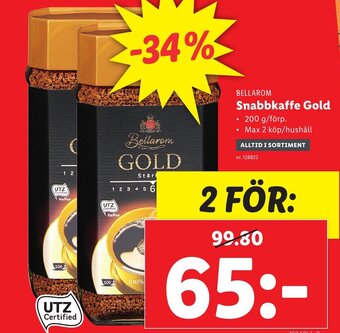 Lidl Bellarom Snabbkaffe Gold erbjuda