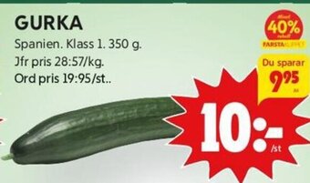 ICA Kvantum Gurka erbjuda
