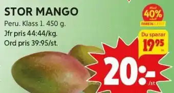 ICA Kvantum Stor Mango erbjuda