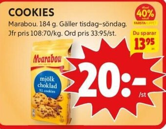 ICA Kvantum Cookies Marabou erbjuda