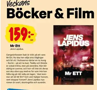 City Gross Böcker & Film Mr.Ett Jens Lapidus erbjuda
