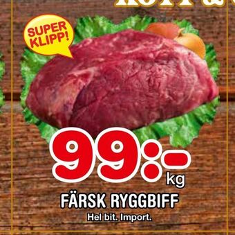 Nya Pulsen Färsk ryggbiff erbjuda
