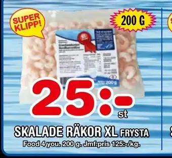 Nya Pulsen Skalade räkor xl frysta erbjuda
