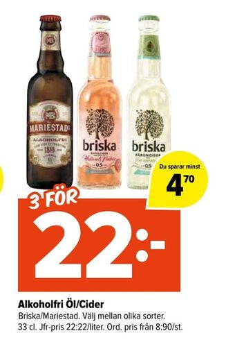 Alkoholfri öl/cider