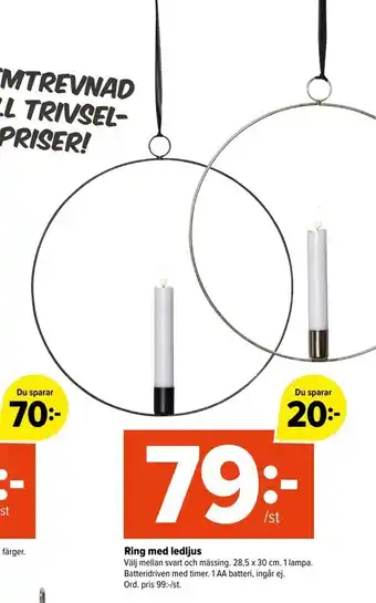 Coop Extra Ring med ledljus erbjuda