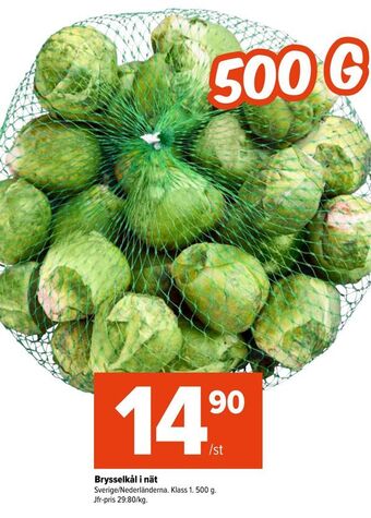 Coop Extra Brysselkål i nät erbjuda