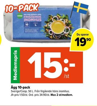 Coop Extra Ägg 10-pack erbjuda