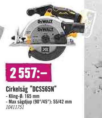 Hornbach Cirkelsåg "dcs565n" erbjuda