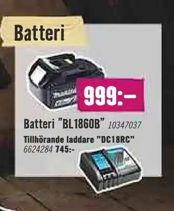 Hornbach Batteri "bl1860b" erbjuda