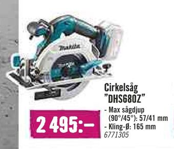 Hornbach Cirkelsåg "dhs680z" erbjuda