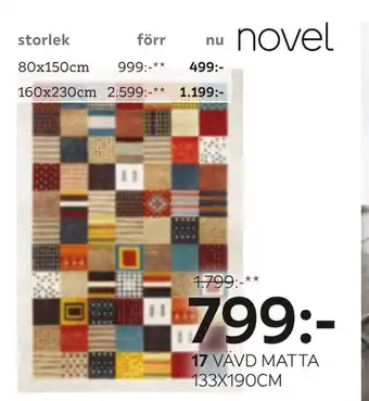 XXXLutz Vävd matta 133x190cm erbjuda
