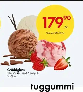 Snabbgross Gräddglass Choklad Vanilj & Jordgubb erbjuda