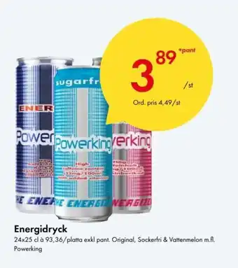 Snabbgross Energidryck Powerking erbjuda
