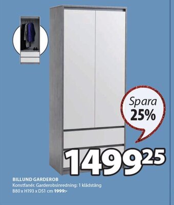 JYSK Billund Garderob erbjuda