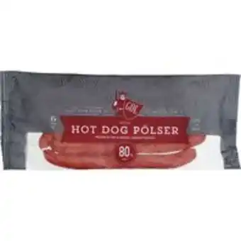 Willys Hot dog pölser röda erbjuda