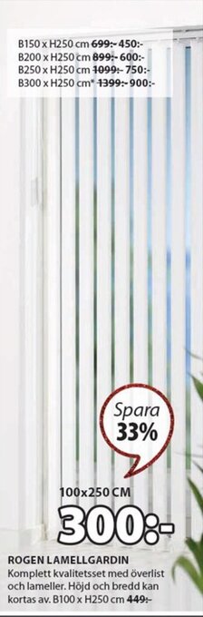 JYSK Rogen Lamellgardin erbjuda