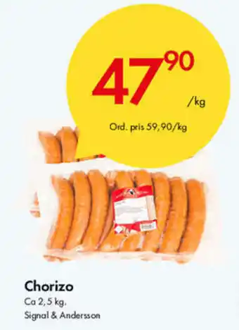 Snabbgross Chorizo 2,5kg erbjuda