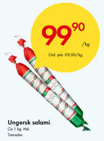 Snabbgross Ungersk salami 1kg erbjuda