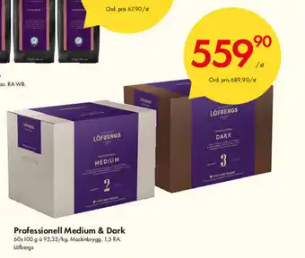 Snabbgross Löfbergs Professionell Medium & Dark erbjuda