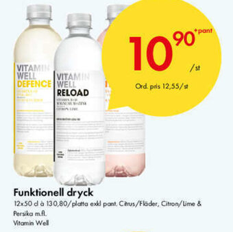Snabbgross Vitamin Well Funktionell dryck 12x50cl erbjuda
