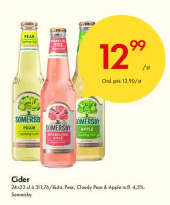 Snabbgross Somersby Cider 24x33cl erbjuda