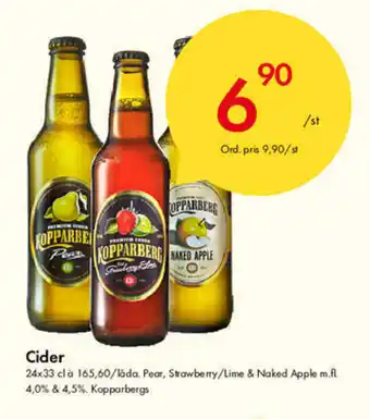 Snabbgross Kopparbergs Cider 24x33cl erbjuda
