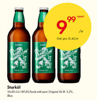 Snabbgross Abro Starköl 15x50cl erbjuda