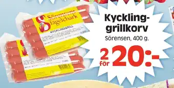 Sörensen Kycklinggrillkorv 400g