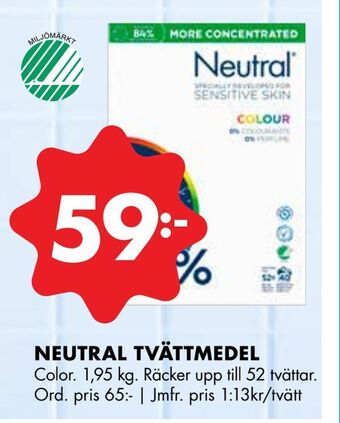 ÖoB Neutral tvättmedel erbjuda