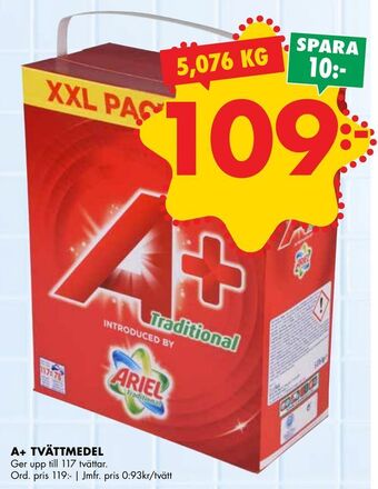 ÖoB A+ tvättmedel erbjuda