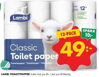 ÖoB Lambi toalettpapper erbjuda