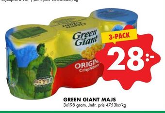 ÖoB Green giant majs erbjuda