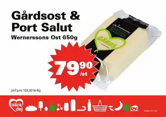 Gårdsost & Port Salut Wernerssons Ost 650 g
