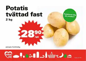 Nära dej Potatis Tvättad Fast 2 kg erbjuda