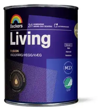 Vägg- och grundfärg beckers living fusion bas c 0,9l