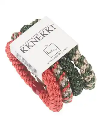 Hårsnodddar kknekki bundle grön/rosa