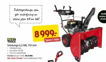 Jula Meec Tools Snöslunga 5.2 KW, 710 mm erbjuda