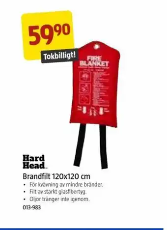 Jula Hard Head Brandfilt 120x120 cm. erbjuda