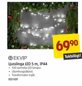 Jula Ekvip Ljusslinga LED 5 m IP44 erbjuda