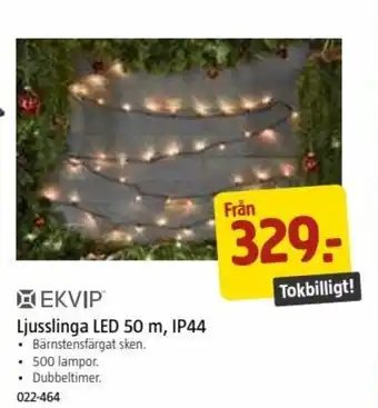 Jula Ekvip Ljusslinga LED 50 m, IP44 erbjuda