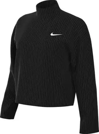 Tröja ribbed jersey long sleeve top svart - vit