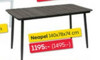 Rusta Matbord for utomhusbruk Neapel 140x78x74cm erbjuda