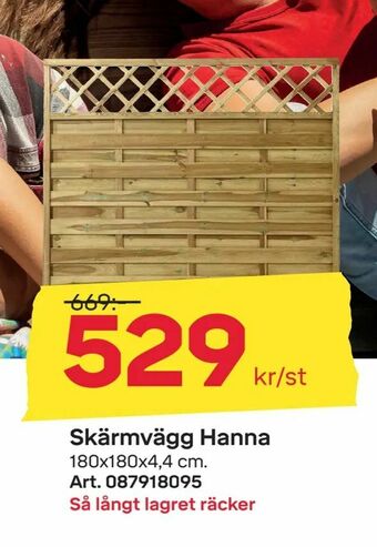 Byggmax Skärmvägg Hanna erbjuda