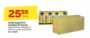 Byggmax Isoleringsskiva lambda 37 isover erbjuda