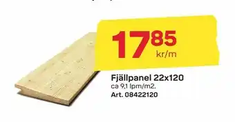 Byggmax Fjällpanel 22x120 erbjuda