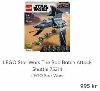Webhallen Lego Star Wars The Bad Batch Attack Shuttle 75314 erbjuda