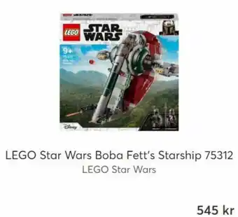 Webhallen Lego Star Wars Boba Fett's Starship 75312 erbjuda