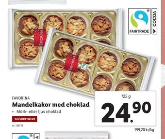 Lidl Mandelkakor med choklad erbjuda